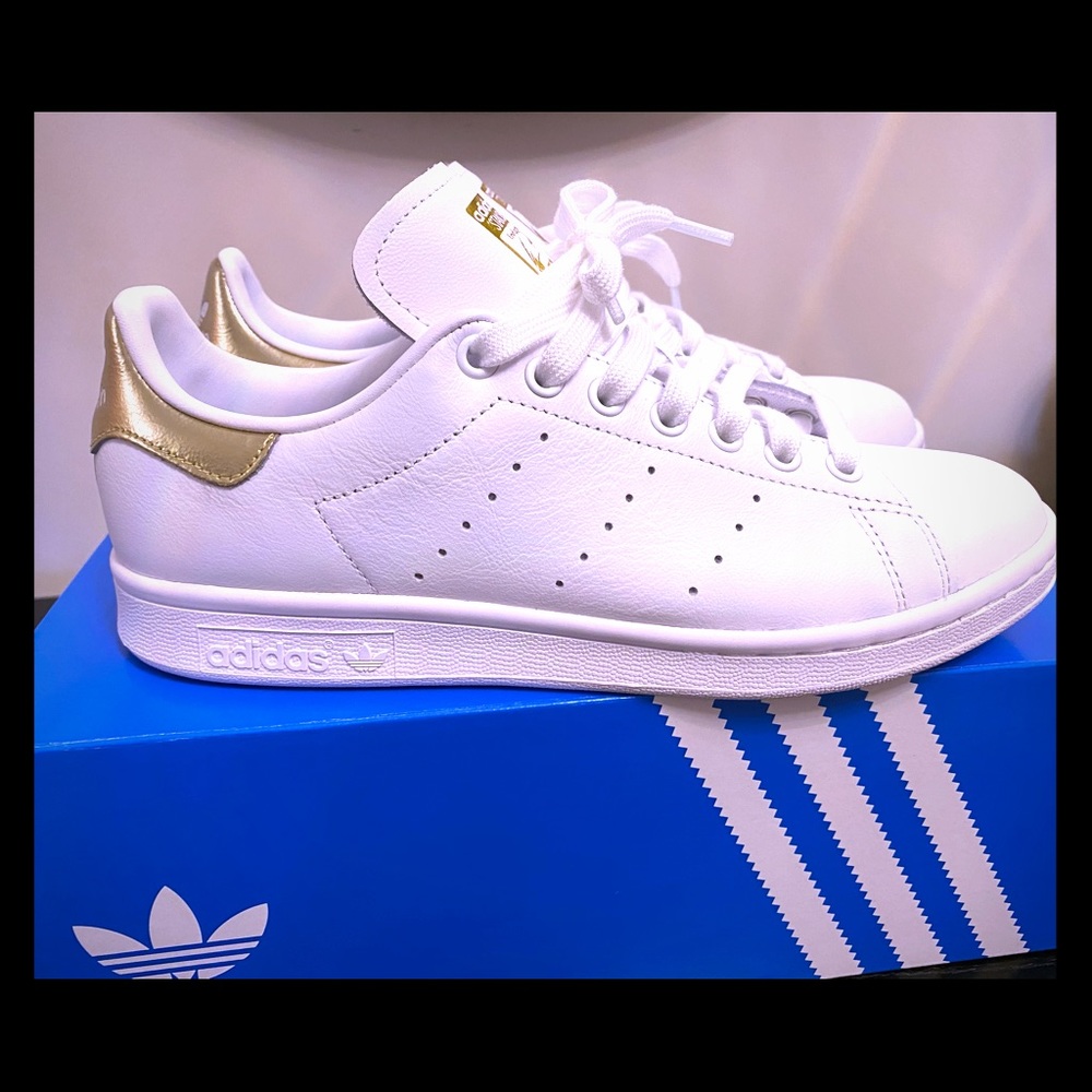 Adidas Stan Smith White and Gold